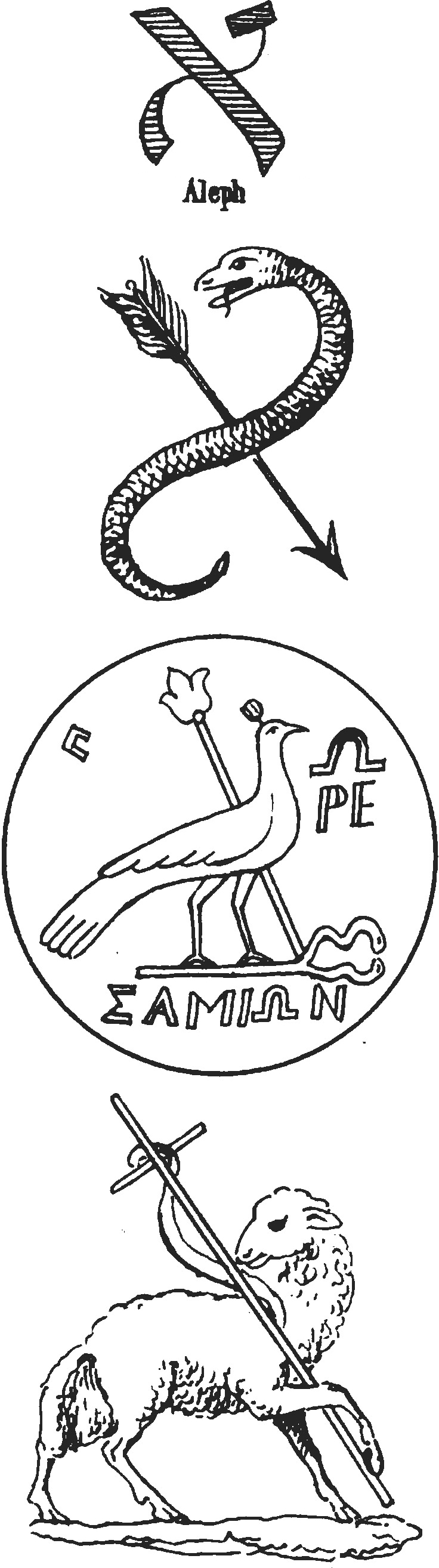 Aleph Pantacles from Key Of The Tarot from Histoire de la magie v